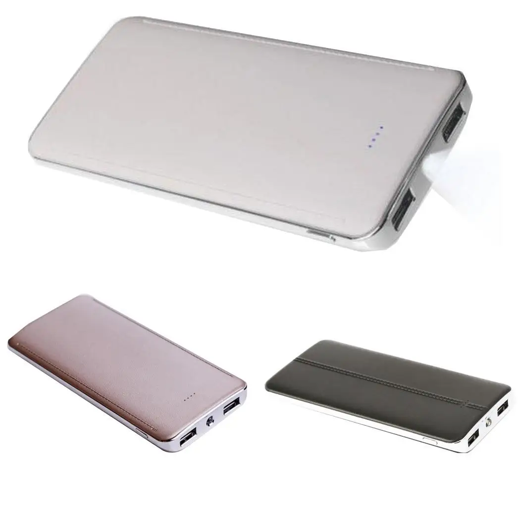 10000mAh Портативный внешний аккумулятор с двумя USB светодиодный фонарик Внешний