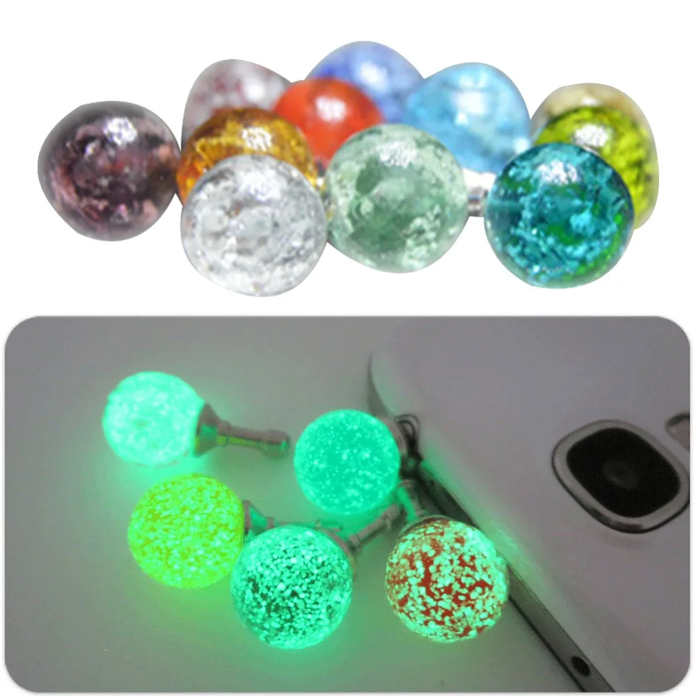 Новый светящийся ночник 3 5 мм прозрачный разъем для наушников пылезащитный