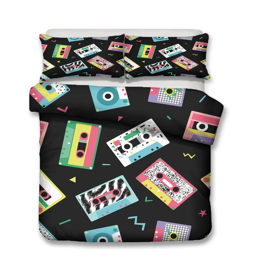 Комплект постельного белья с 3D принтом пододеяльник музыкальными нотами