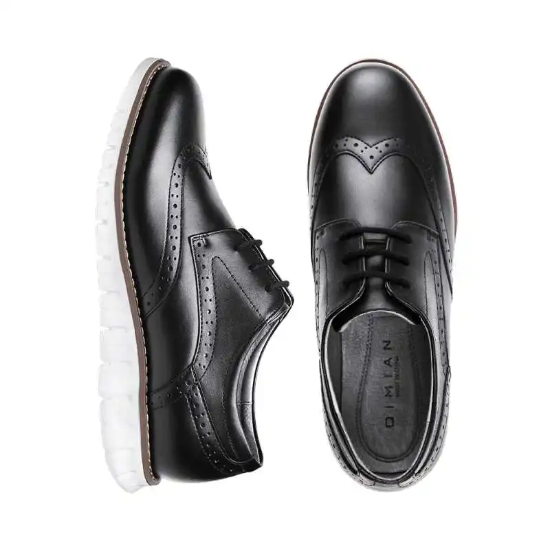 women black leather Xiaomi Mijia оригинальные легкие спортивные туфли TPC высокие эластичные резиновые Замшевые мужские и женские деловые кожаные туфли дерби - Цвет: women black leather