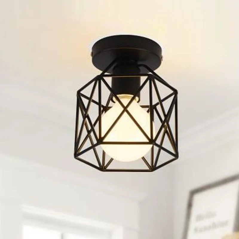 Креативный простой железный потолочный светильник для гостиной спальни балкона