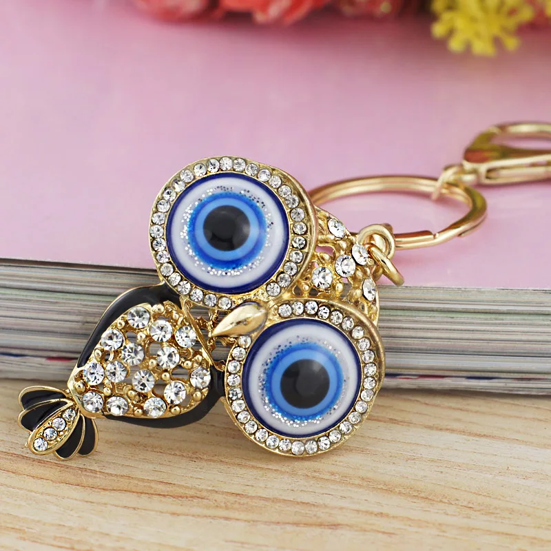 Dormon милые фарфоровые глаза Сова брелоки с кристаллами Подвеска Кошелек сумка