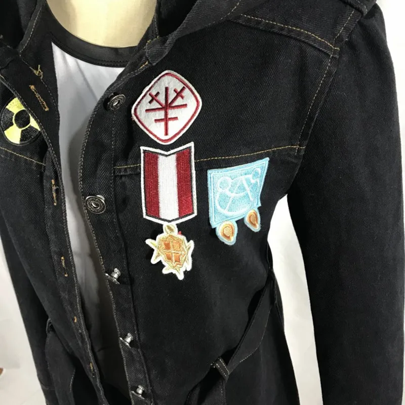 

Hot FPS Game Bluehole PLAYERUNKNOWN'S BATTLEGROUNDS PUBG Denim Jacket Coat Trench Outwear Cosplay Costume For Men Adult Costumes