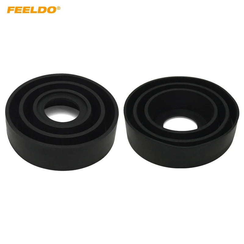 

FEELDO 2Pcs Universal Waterproof Car HID LED Headlight Dustproof Cover Rubber Sealing Headlamp Cap 95/80/70/40/25mm Height #5579