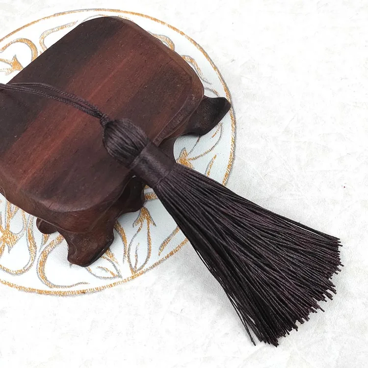 Dark brown 8 см fat tassel висячая веревка бахрома для шитья шторы одежда для дома бижутерия для декорирования ремесла аксессуары декоративный ключ 2 шт./партия - Цвет: Dark brown