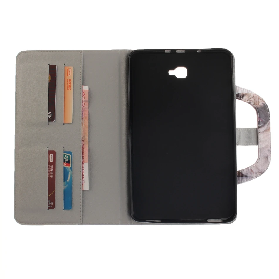 for Samsung Galaxy Tab A 10.1&quot Skin PU Leather Flip Shell A6 2016 T580 T585 Tablet Case Cover Stand coque | Компьютеры и офис