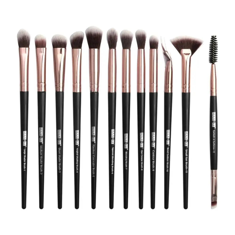 Makeup Brush C Набор кистей для макияжа 12 шт./партия растушевывание теней подводка для глаз для ресниц и бровей кисти для макияжа ресницы LD - Handle Color: Makeup Brush C