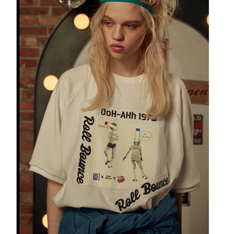 Футболка женская с буквенным принтом модная брендовая Свободная рубашка в стиле