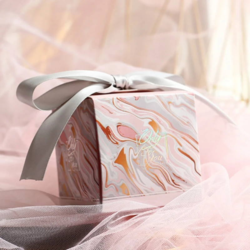 20 шт/партия 3 цвета marbling коробка с лентой детская игрушка в ванную Конфеты diy