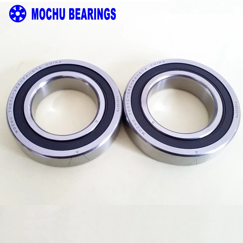 1 пара MOCHU 7007 7007C 2RZ P4 DT A 35x62x14 35x62x28 герметичные Угловые контактные подшипники