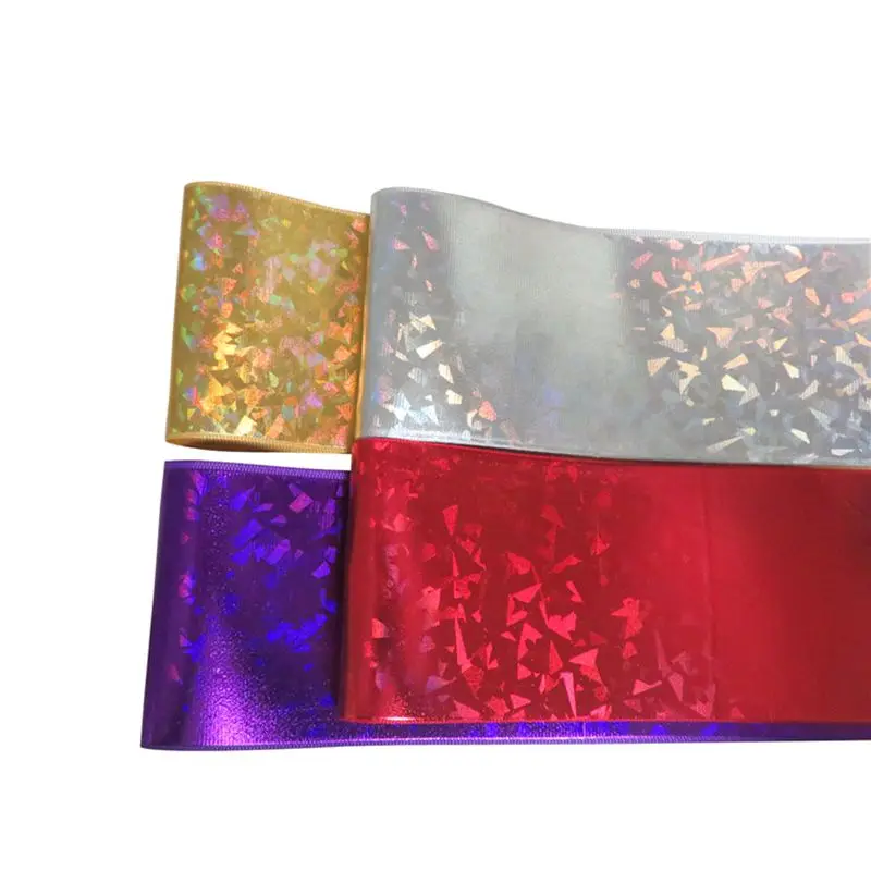 3 дюйма (75 мм) твердая трава голограмма grosgrain лента много цветов на выбор DIY
