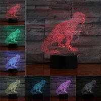 3d night light novelty 3d table lamp illusion creative gifts for kids children boys toy dinosaur 3 aa batteries portable lights