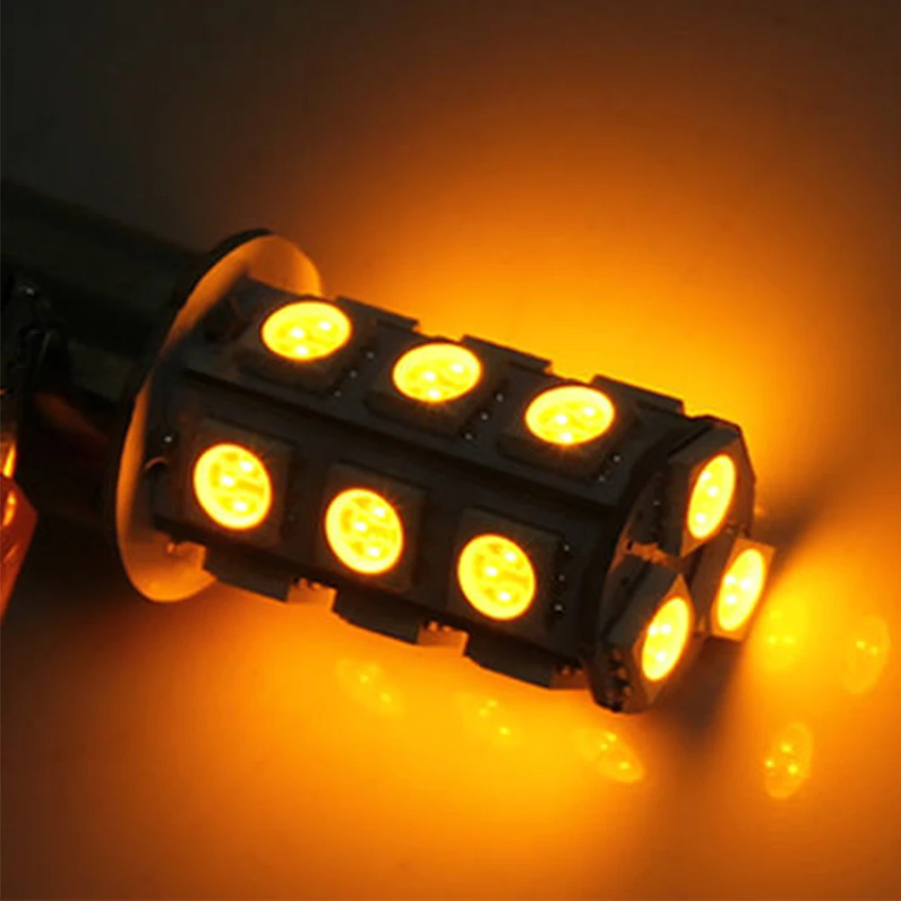 Горячая Распродажа P21W 18 светодиодный 5050 SMD 1156 BA15s 18smd smd Желтый автомобиль лампа