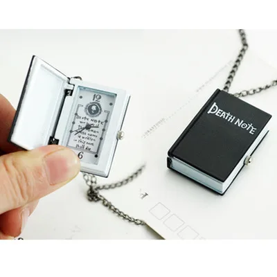 

Anime Death Note Pocket watch Lawliet electronic watch Vintage book watch Notebook pocket watch chain decoration pendant cosplay