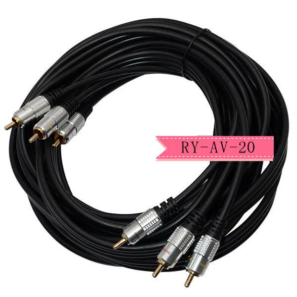 1 м аудио и видео кабель удлинитель 3RCA public/3RCA мужской лотоса линия композитный
