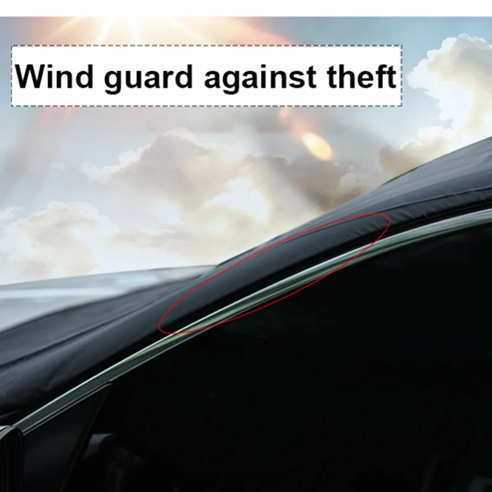 210*120cm Automobile Magnetic Sunshade Cover Car Windshield Snow Sun Shade Waterproof Protector Cover Car Front Windscreen Cover