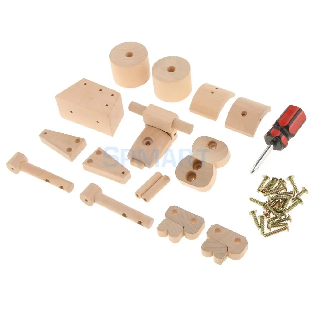 Деревянная Сборная модель автомобиля грузовика пазлы наборы для сборки детей