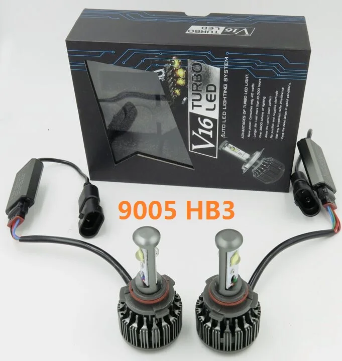 Комплект для светодиодных фар H7 9005 V16 turbo HB3 H10 EMC canbus H11 H1 H3 H8 H9 9006 880 881 7200LM|led headlight