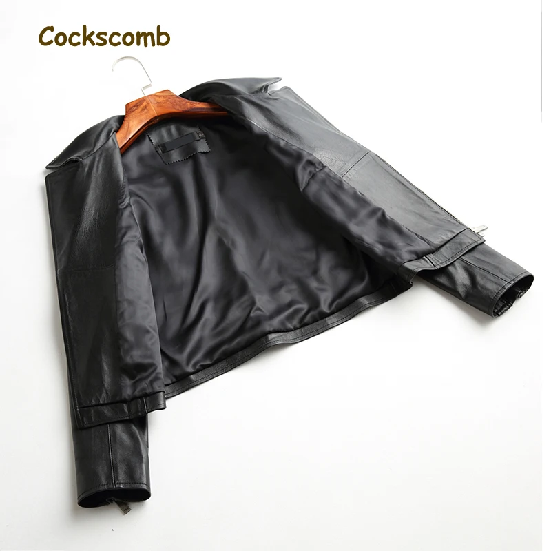 Женская кожаная куртка из овечьей кожи с отложным воротником|designer jackets women|jacket brand