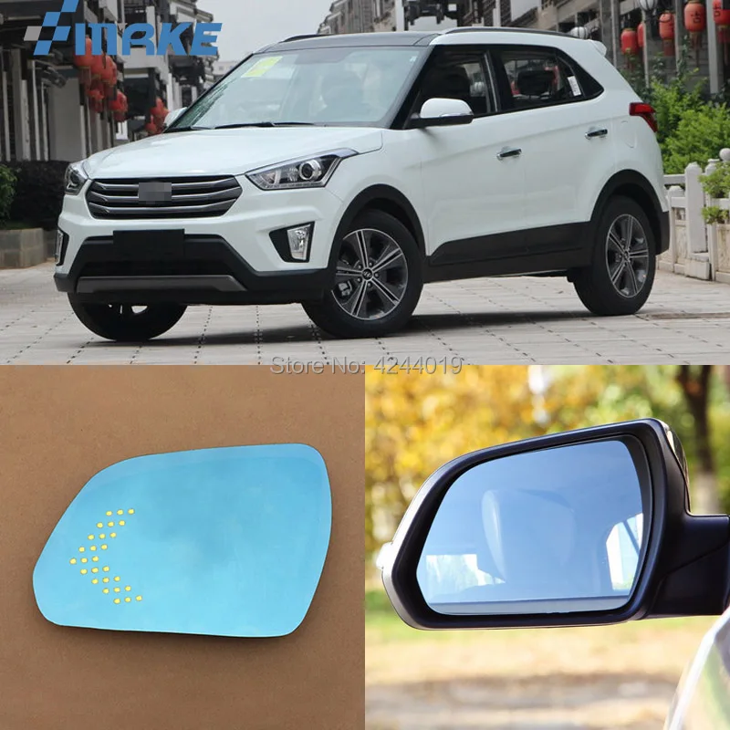 SmRKE для Hyundai IX25 Автомобильное зеркало заднего вида широкоугольный Hyperbola синий со