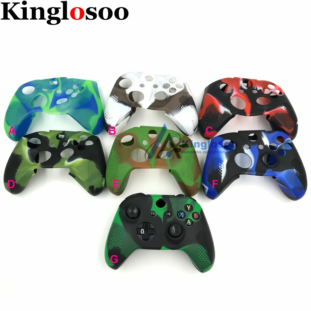 Камуфляж силиконовый защитный чехол резиновый для Xbox One X контроллера S