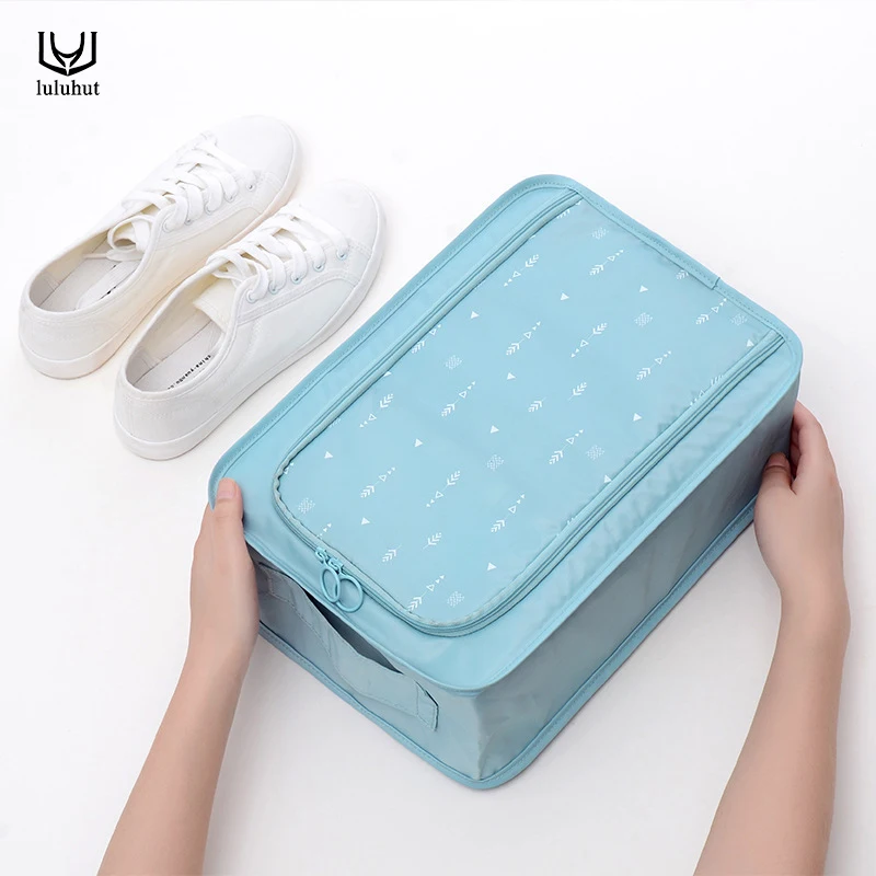 

luluhut portable change for shoe bag travel large capacity clothes storage bag foldable shoes package travel luggage organiz