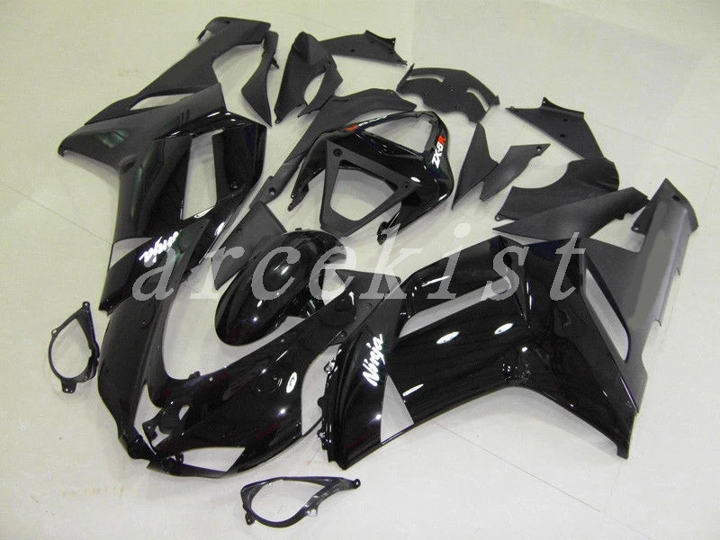 New Hot ABS Full fairing kit Fit for Kawasaki ZX6R 2007 2008 fairings ZX-6R 07 08 Ninja 636 black color cool bodywork set | Автомобили и