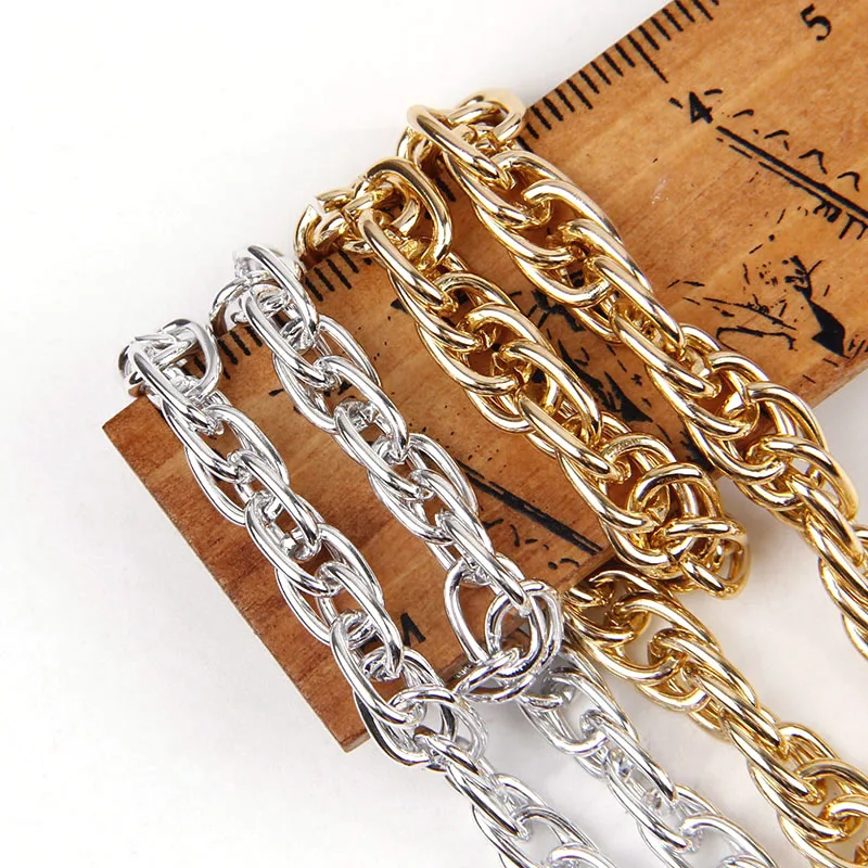 Double Open Link Twisted Aluminum Chains Bulk Fit Bracelets Findings Bracelet Chain For DIY Jewelry Making | Украшения и