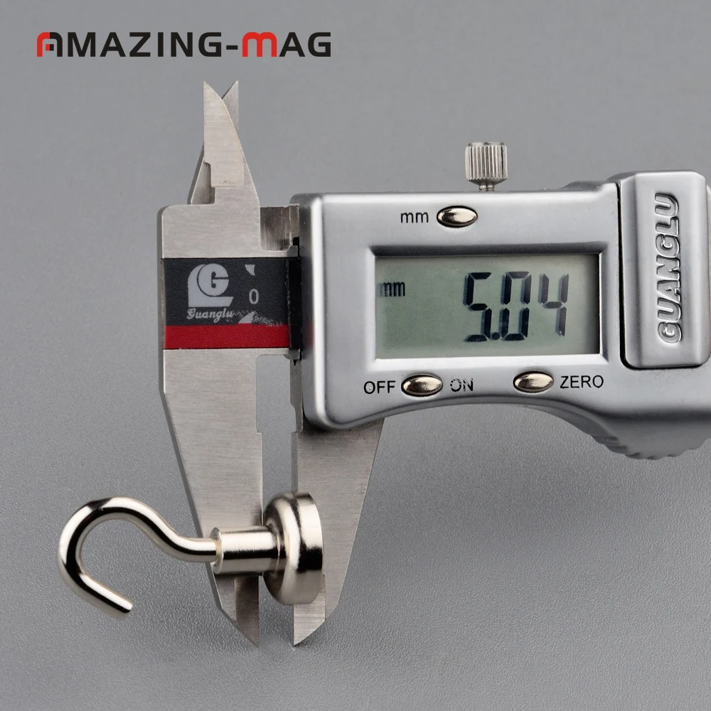 12PK 6 5 кг вертикальный Неодимовый магнитный крючок с силой диаметр 16*5 мм магнитное