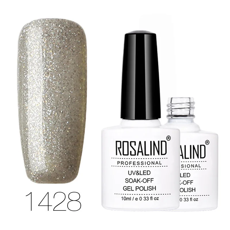 ROSALIND гель 1S 10 мл 1323-1465 классический цветной Гель-лак для ногтей Need Top Base гель-лаки для наращивания ногтей - Цвет: 1428