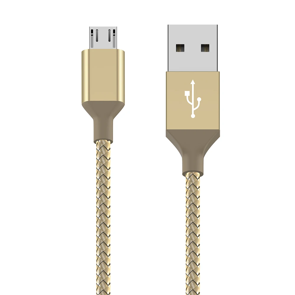 Провод передачи данных для зарядки Micro USB кабель 1 м 2 м 3 м быстрое зарядное устройство для телефона шнур для Xiaomi Redmi Note 4X5 6 Pro huawei Honer 8X9 Lite - Цвет: Gold