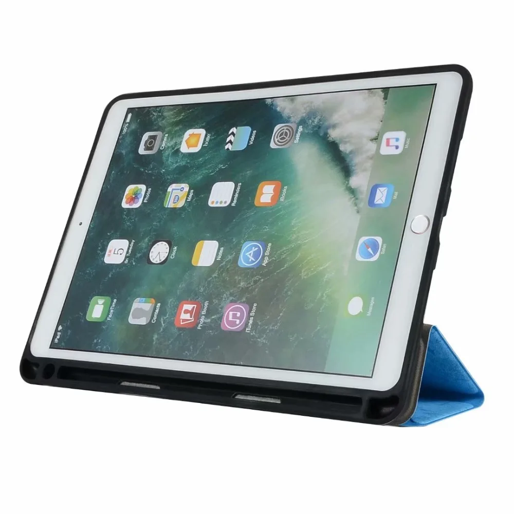 Умный силиконовый чехол с подставкой из ПУ + ТПУ для iPad Pro 10 5 дюймов 2017 карандашом