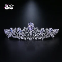 be 8 cubic zirconia wedding hair accessories tiaras and crowns bridal pageant royal party women hair jewelry tiara de noiva h103
