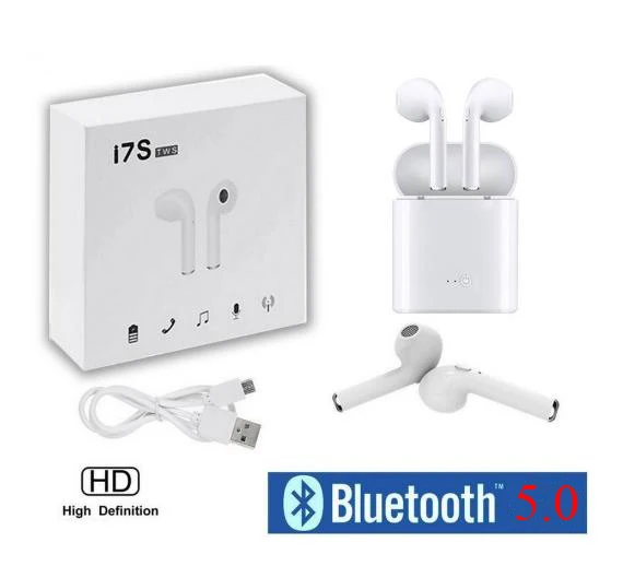 I7 I7s tws беспроводные Bluetooth наушники гарнитура стерео с зарядным устройством для