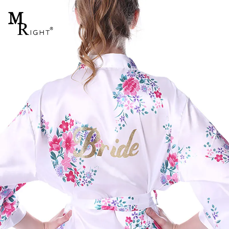 2 вида цветов кимоно халат с цветочным принтом мини-халат невесты золотыми