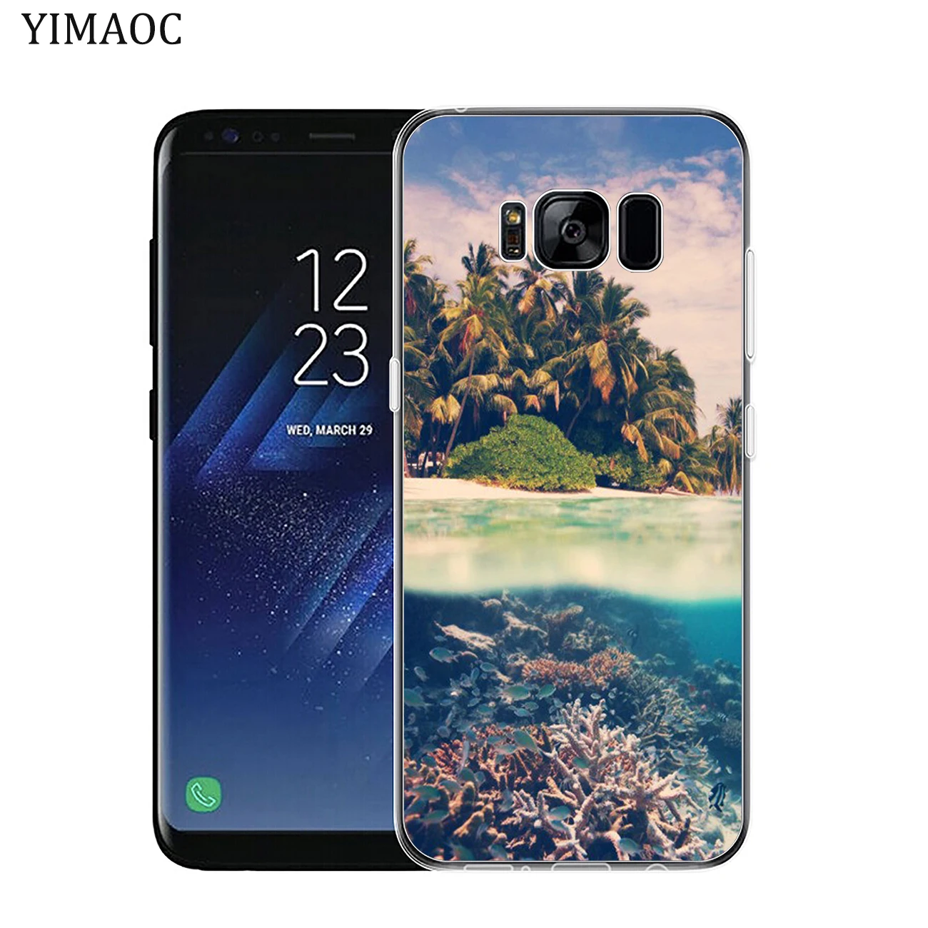 Летний Мягкий силиконовый чехол для телефона YIMAOC Beach Aloha Tree Samsung Galaxy S10 S9 S8 Note 10 Plus S7