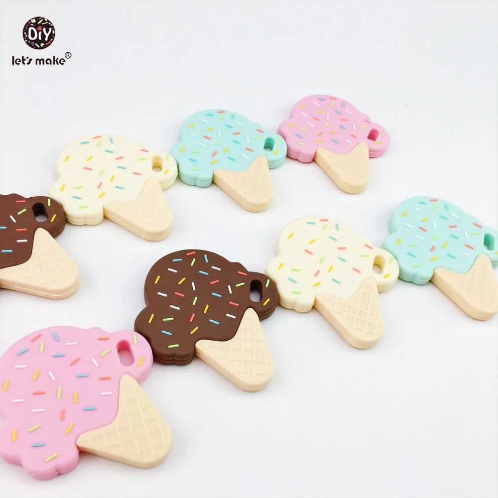 Силиконовые Прорезыватели для зубов Let's make Ice Cream 10 шт. ухода за ребенком