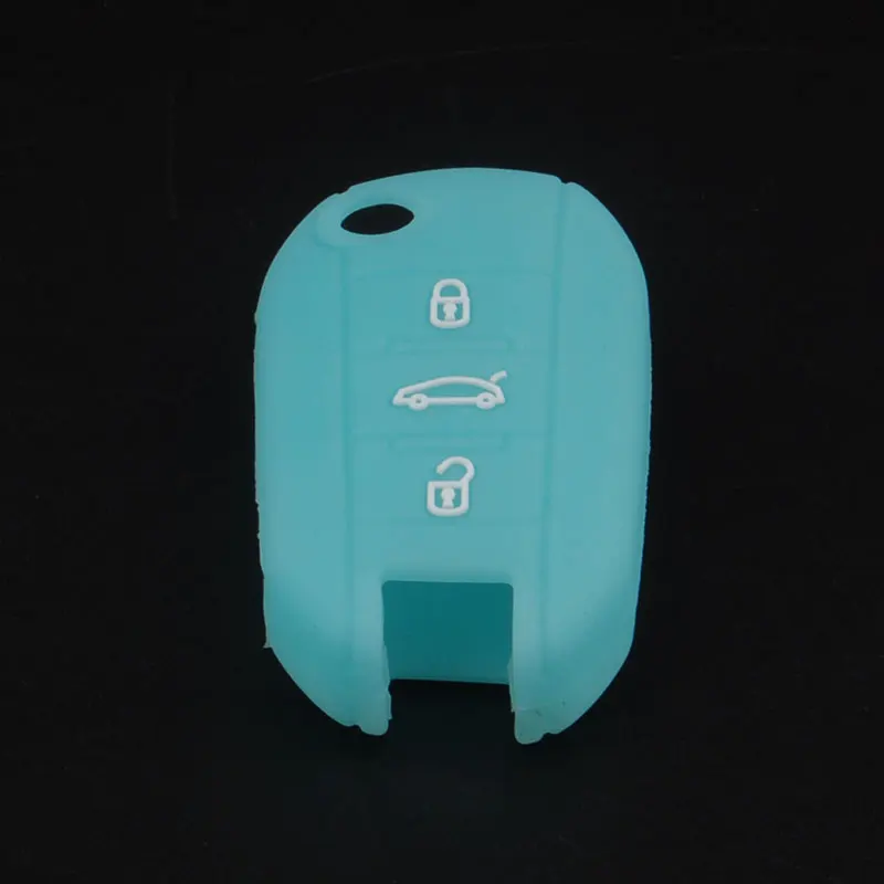 

BBQ@FUKA 50Pcs Car SILICONE KEY COVER CASE Auto key styling 3 BUTTON Wholesale FIT FOR PEUGEOT 3008 5008 301 208 2008 308 408