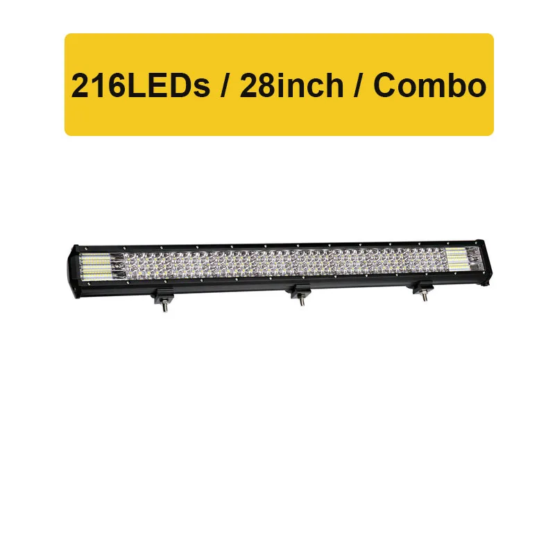 28inch combo 10D Quad строк, размер: 4-36 дюймов светодиодный бар светодиодный светильник бар для автомобиля Трактор Лодка OffRoad бездорожье 4WD 4x4 грузовик внедорожник ATV дальнего света 12V 24V - Цвет: 28inch combo