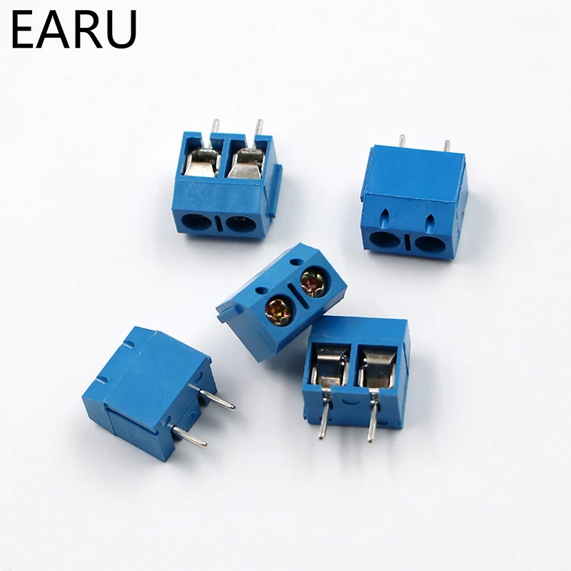 20 шт./лот KF301-5.0-2P KF301-3P KF301-4P шаг 5,0 мм прямой контакт Американская классификация проводов 2р 3P 4P винт клеммный блок печатных плат разъем сине-зеленый