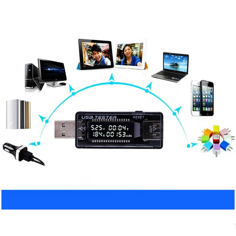 Высокого качества usb тестер Зарядное устройство ток Напряжение зарядный