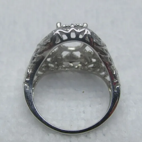 Oval Cut 8x10 Solid 14k White Gold Natural Diamond Semi Mount Setting Engagement Ring | Украшения и аксессуары