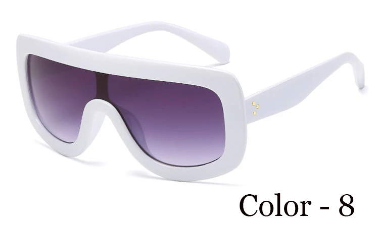 Color 8 Хит LVVKEE, роскошные солнцезащитные очки с большой оправой, женские брендовые дизайнерские солнцезащитные очки с градиентом, Классические винтажные большие солнцезащитные очки UV400 Oculos De Sol - Цвет линз: Color 8