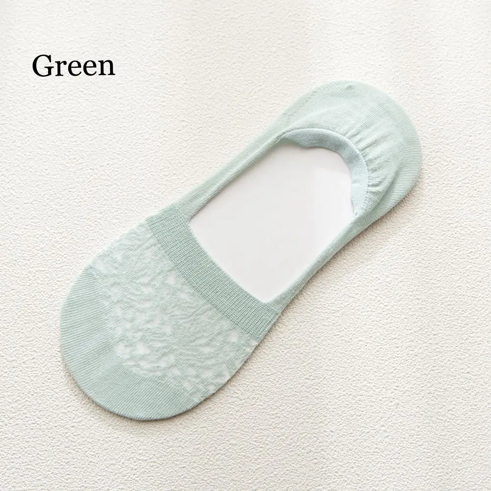 green 1 пара, яркие цвета, невидимые Нескользящие, низкий носок, повседневные хлопковые дышащие носки лодки, женская модная одежда, аксессуары - Цвет: green