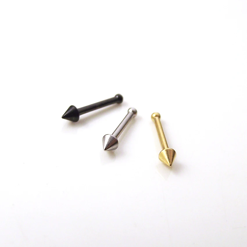 Кольцо для пирсинга носа в стиле панк золотистое 2 шт. 1 0x6x2 мм