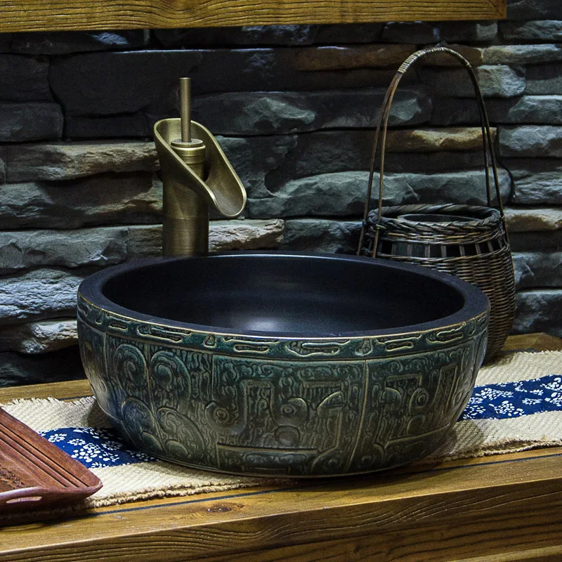 Европейский стиль ванная комната vanities китайское искусство Цзиндэчжэнь