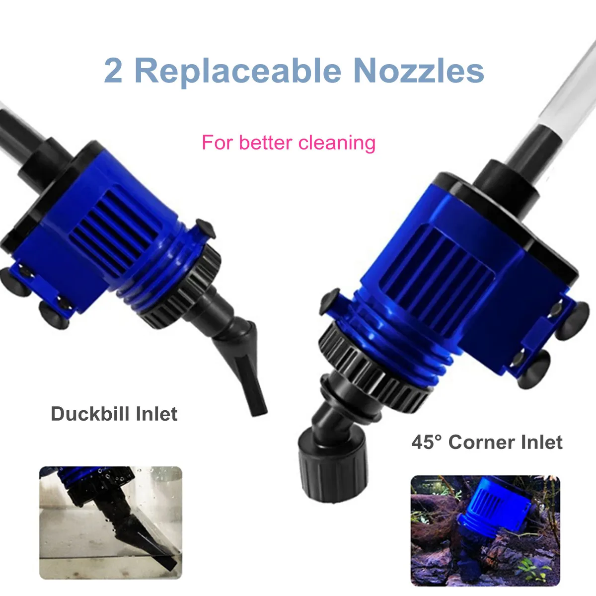 Automatic Fish Tank Water Changer Pump Aquarium Gravel Cleaner Feces Siphon Vacuum With 2 Nozzles 220V-240V | Дом и сад