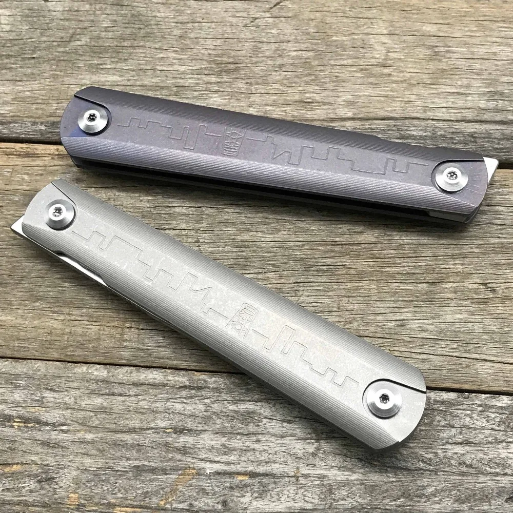 LDT Zebra MS2 Folding Knife S35VN Blade Titanium TC4 Handle Knives Ceramic Ball Bearing Tactical Survival Camping Knife EDC Tool