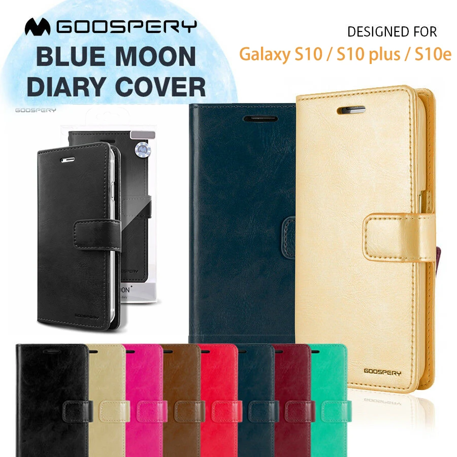 Оригинальный чехол бумажник Mercury Goospery Blue Moon Diary из искусственной кожи на магните с