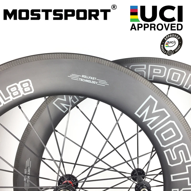 MOSTSPORT 60 мм/88 мм клинчер Углеродные колеса для шоссейного велосипеда/TT